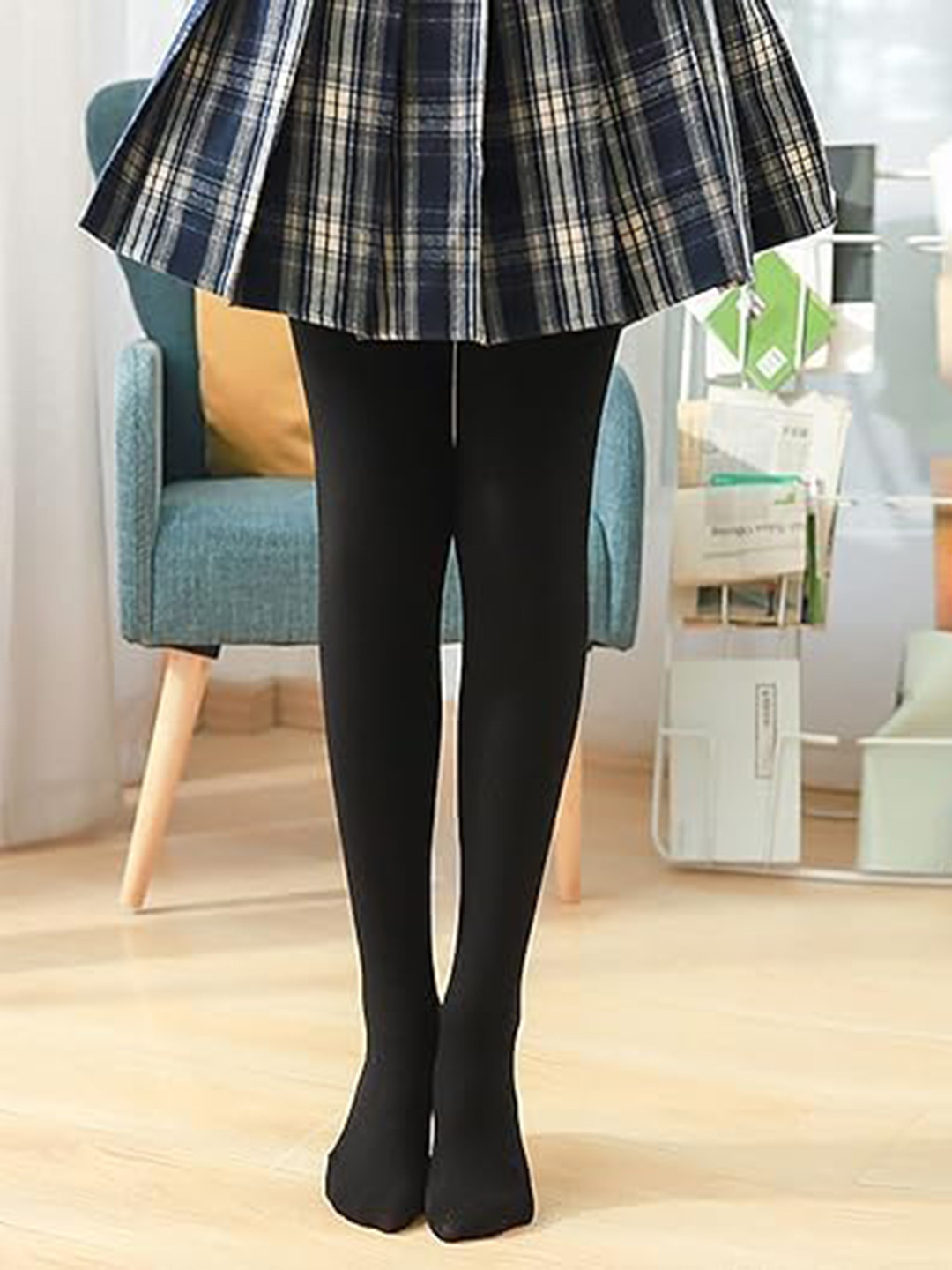 

BRACHY Girls Black Thermal Fleece Lined Footed Legging