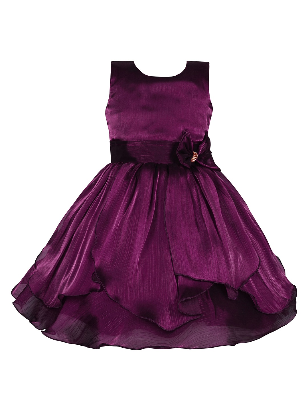 

Wish Karo Girls Satin Fit & Flare Dress, Purple