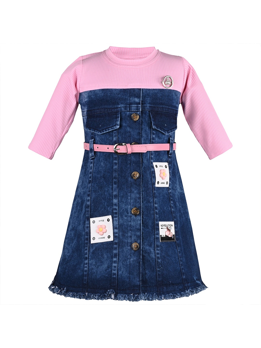 

Wish Karo Girls Fit & Flare Dress, Pink