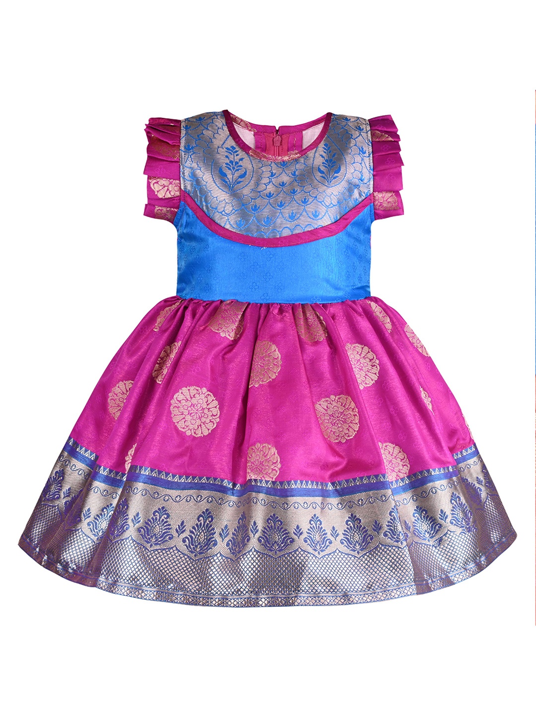 

Wish Karo Girls Satin Fit and Flare Dress, Purple