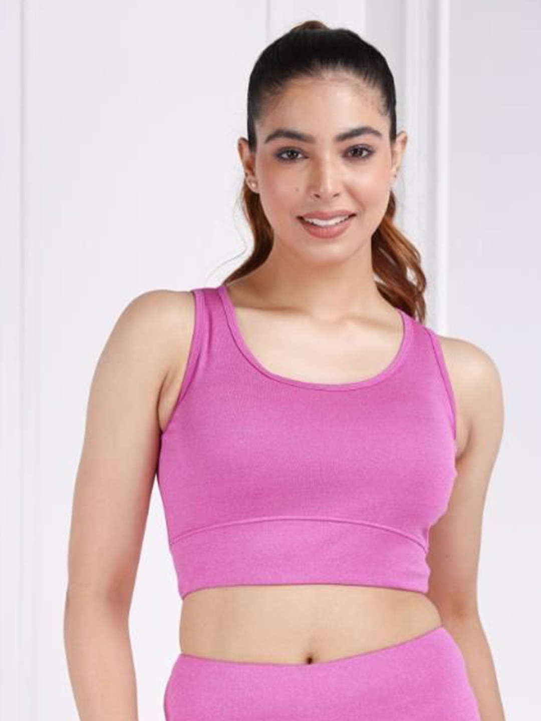 

Mlada Women Active Wear Low Impact Sports Bra, Pink