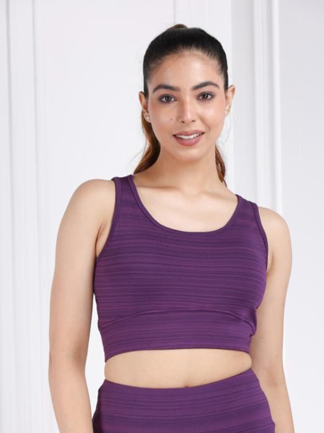 

Mlada Women Active Wear Low Impact Sports Bra, Purple