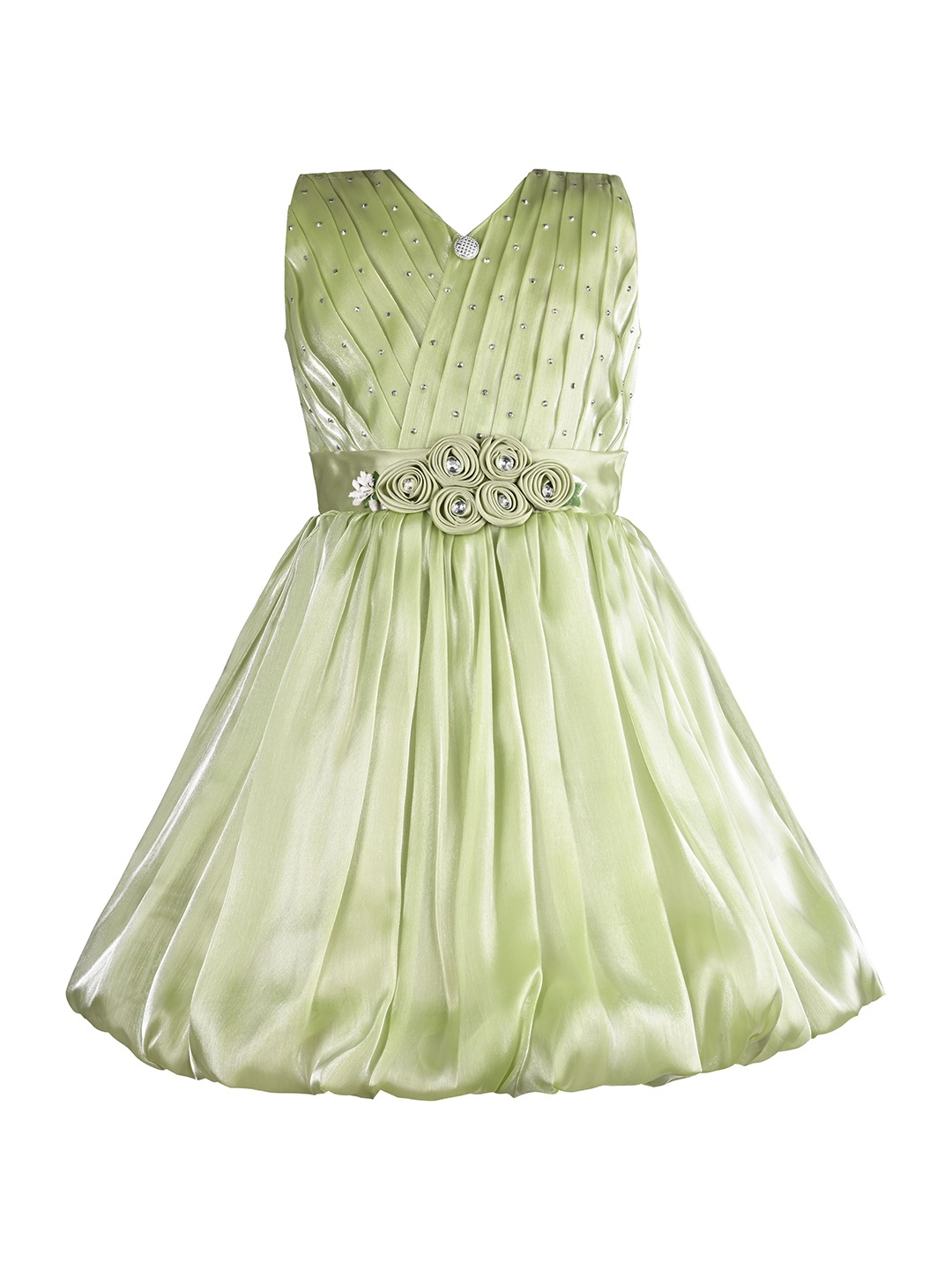 

Wish Karo Girls Peplum Dress, Green