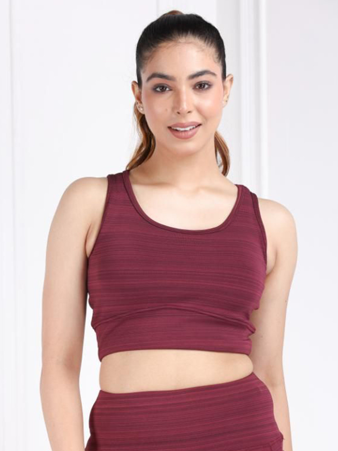 

Mlada Women Active Wear Low Impact Sports Bra, Red