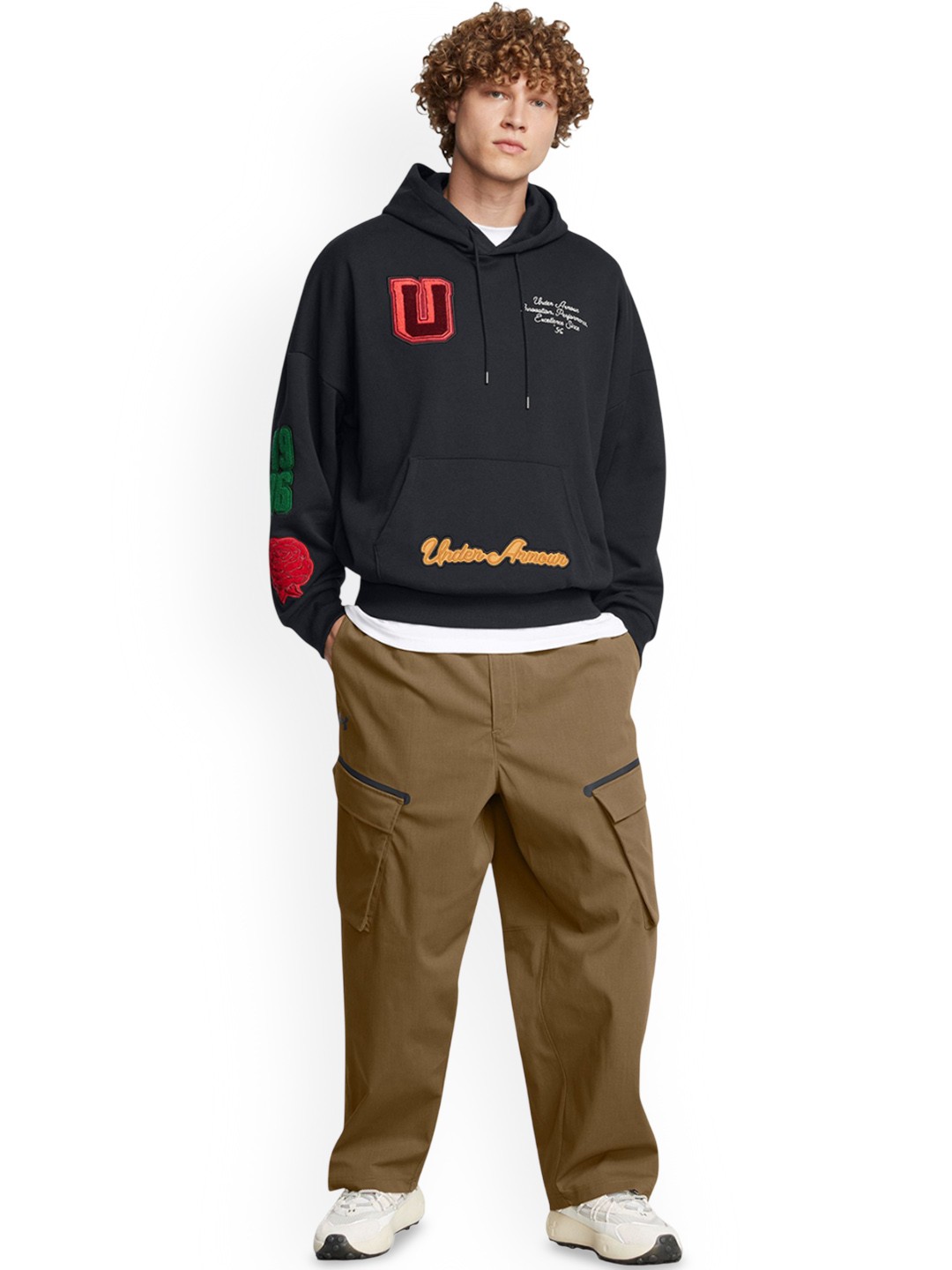 

UNDER ARMOUR UA Unstoppable Men Regular Fit Cargo Track Pants, Brown