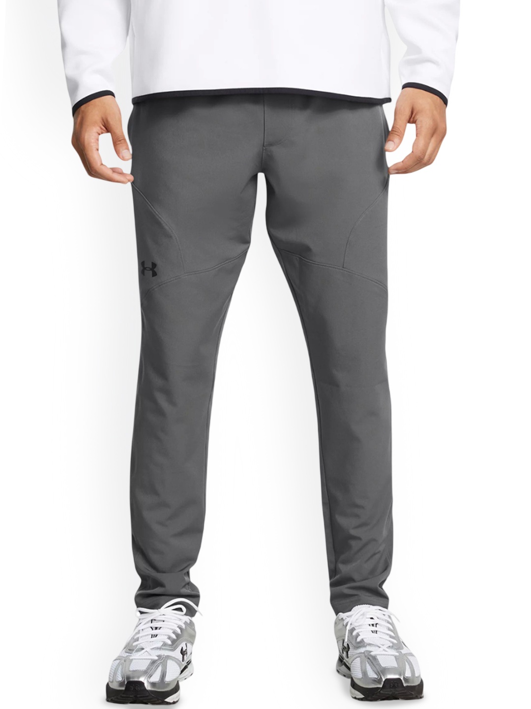 

UNDER ARMOUR UA Unstoppable Men Slim Fit Mid Rise Tapered Track Pants, Grey