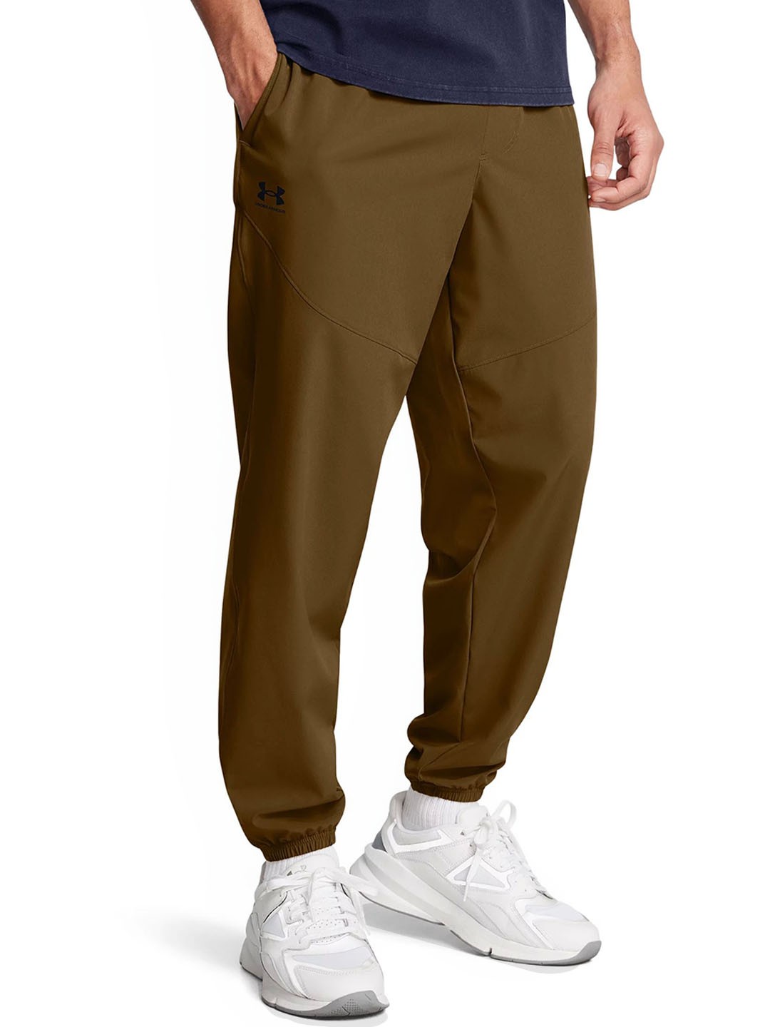 

UNDER ARMOUR Men Vibe Slim-Fit Mid Rise Track Pants, Brown