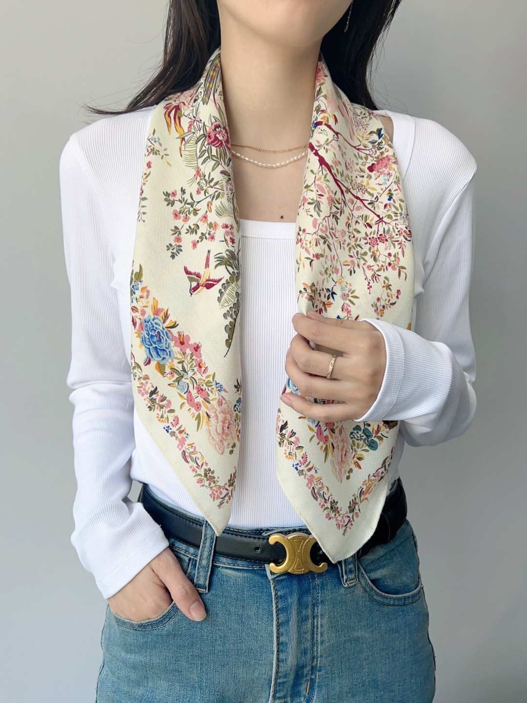

CrossKulture Women Printed Scarves, White