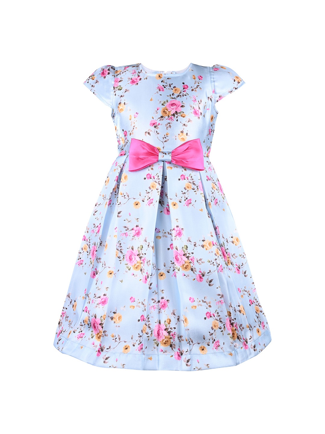 

Wish Karo Girls Floral Print Fit & Flare Dress, Blue
