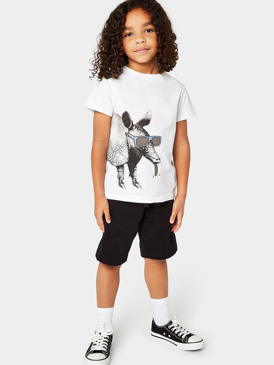 

mothercare Boys Printed T-shirt with Shorts, Black
