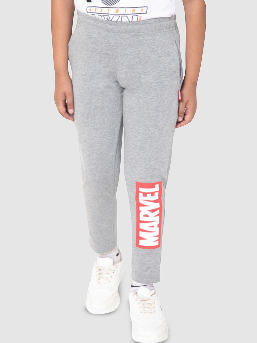 

Bodycare Boys Typography Printed Cotton Track Pants, Grey