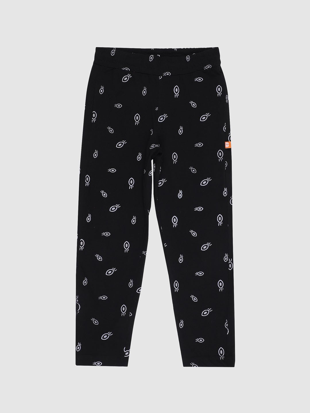 

Bodycare Boys Printed Cotton Track Pants, Black