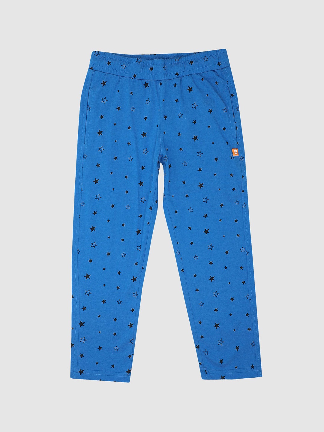 

Bodycare Boys Printed Cotton Track Pants, Blue