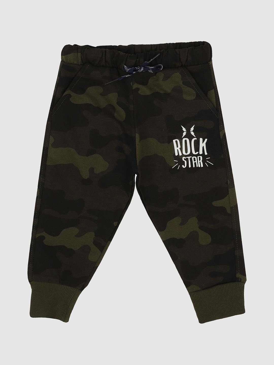 

Bodycare Infant Boys Printed Cotton Joggers, Green