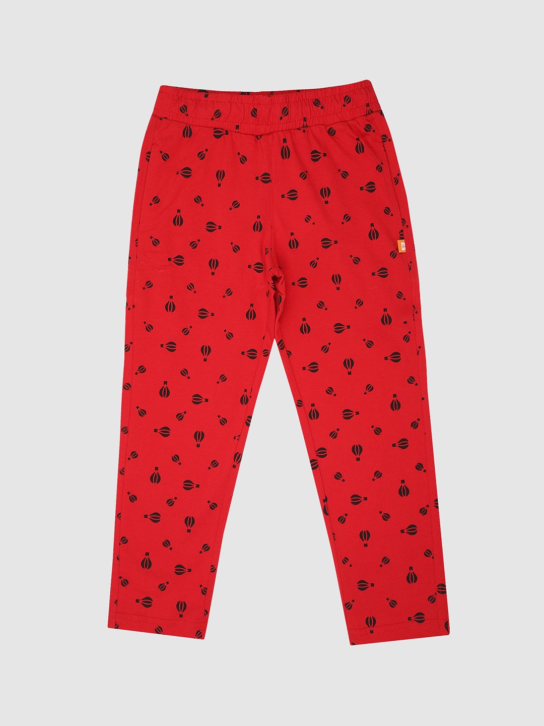 

Bodycare Boys Printed Cotton Track Pants, Red