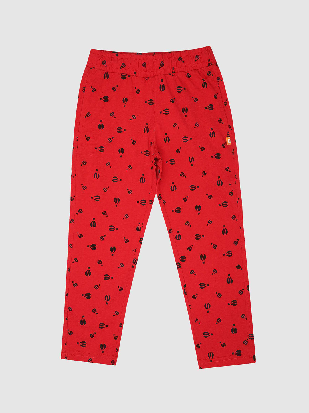 

Bodycare Boys Printed Cotton Regular Fit Track Pants, Red