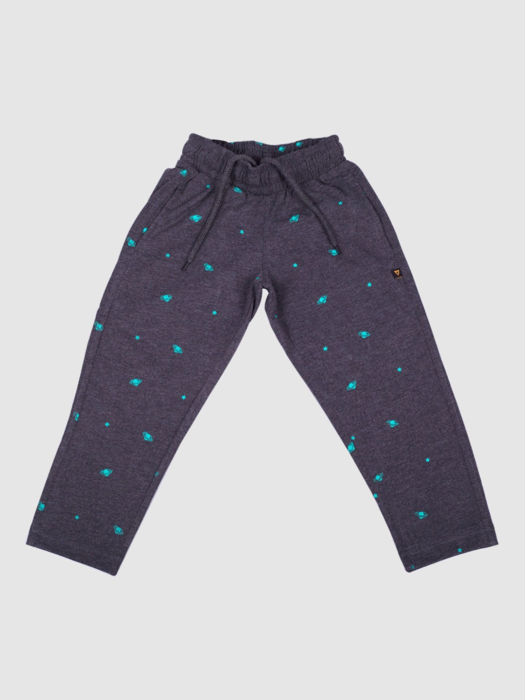 

Bodycare Boys Printed Cotton Track Pants, Navy blue