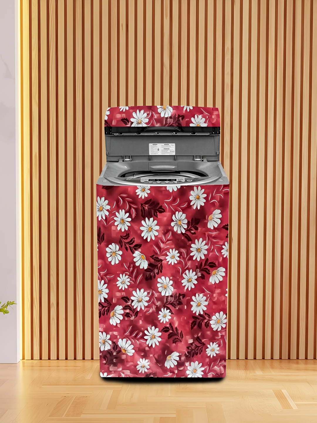 

KANUSHI INDUSTRIES Red & White Top Load Fully Automatic Washing Machine Cover