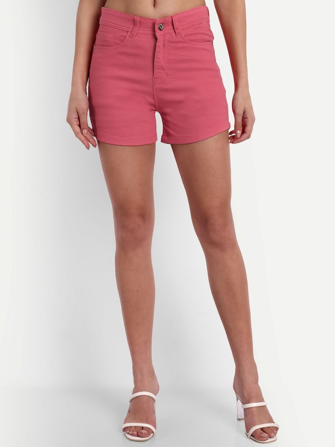 

Blue Ronin Women Mid-Rise Denim Shorts, Pink