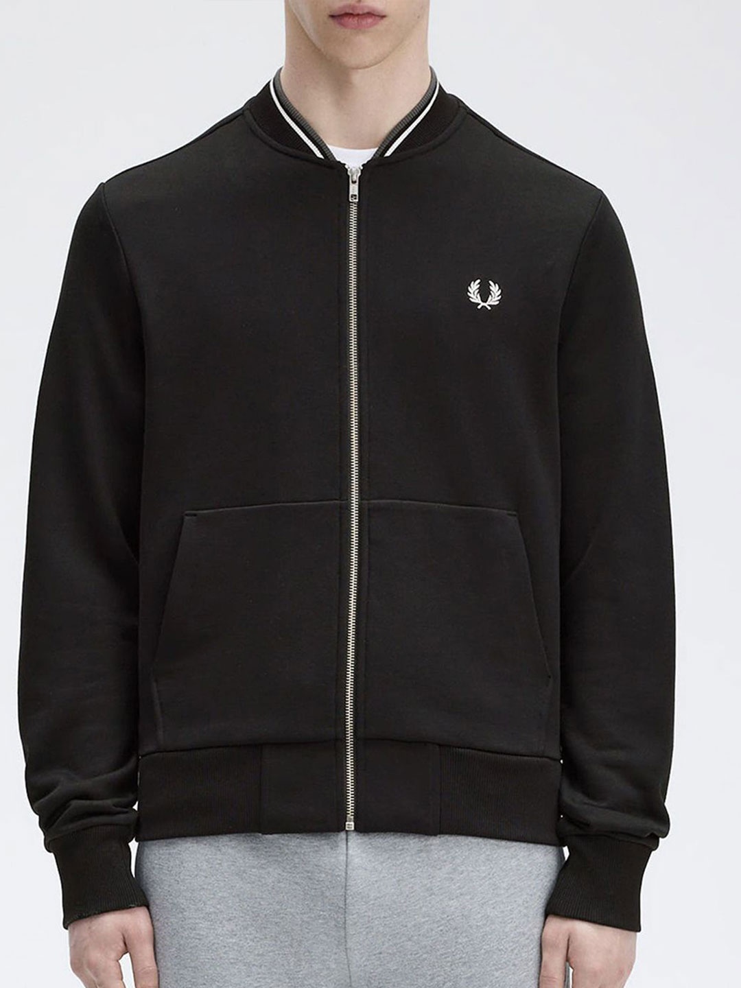 

Fred Perry Men Regular Fit Zip Through Sweatshirt, Black