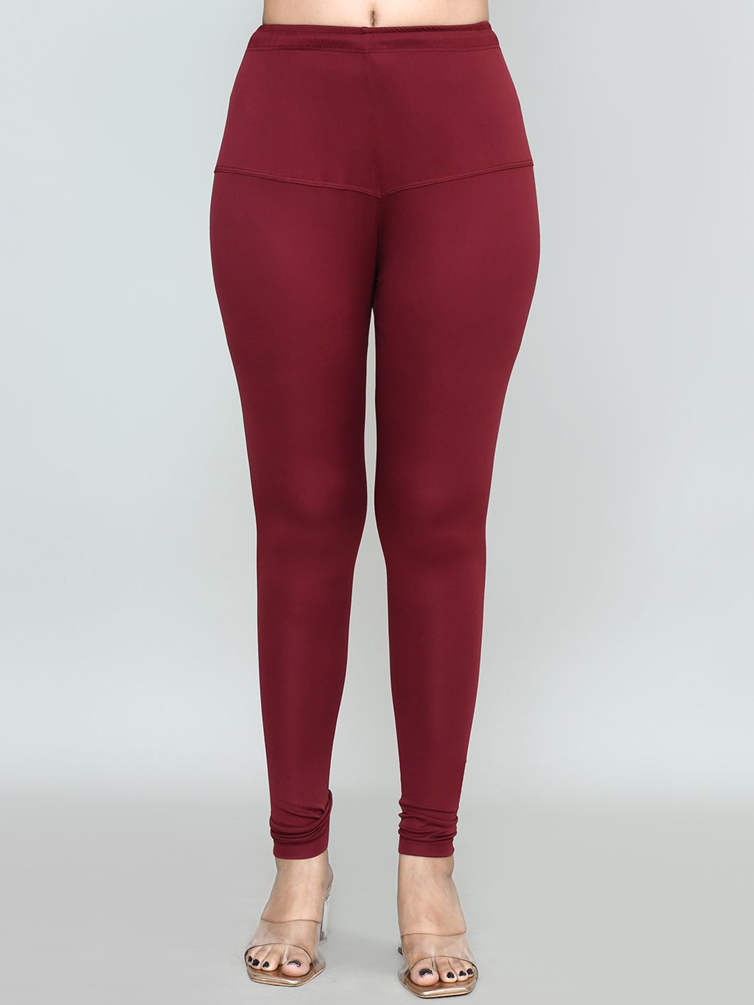 

RAPL Women Cotton Mid-Rise Churidar-Length Leggings, Maroon