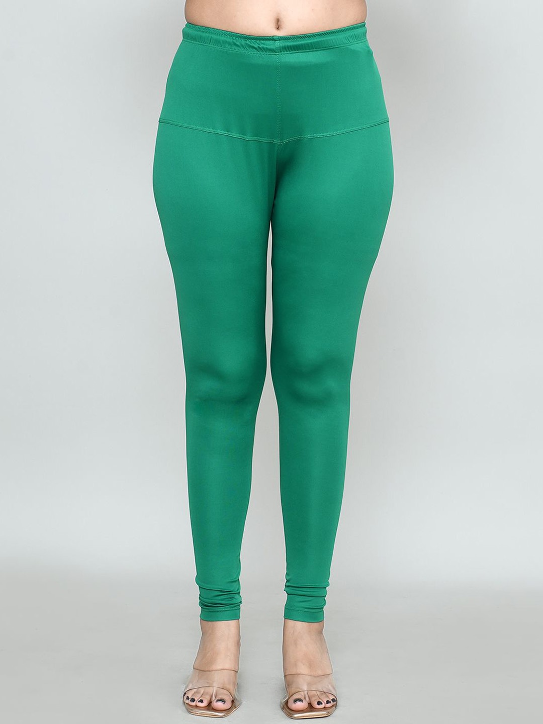

RAPL Women Cotton Blend Breathable Churidar Length Leggings, Green