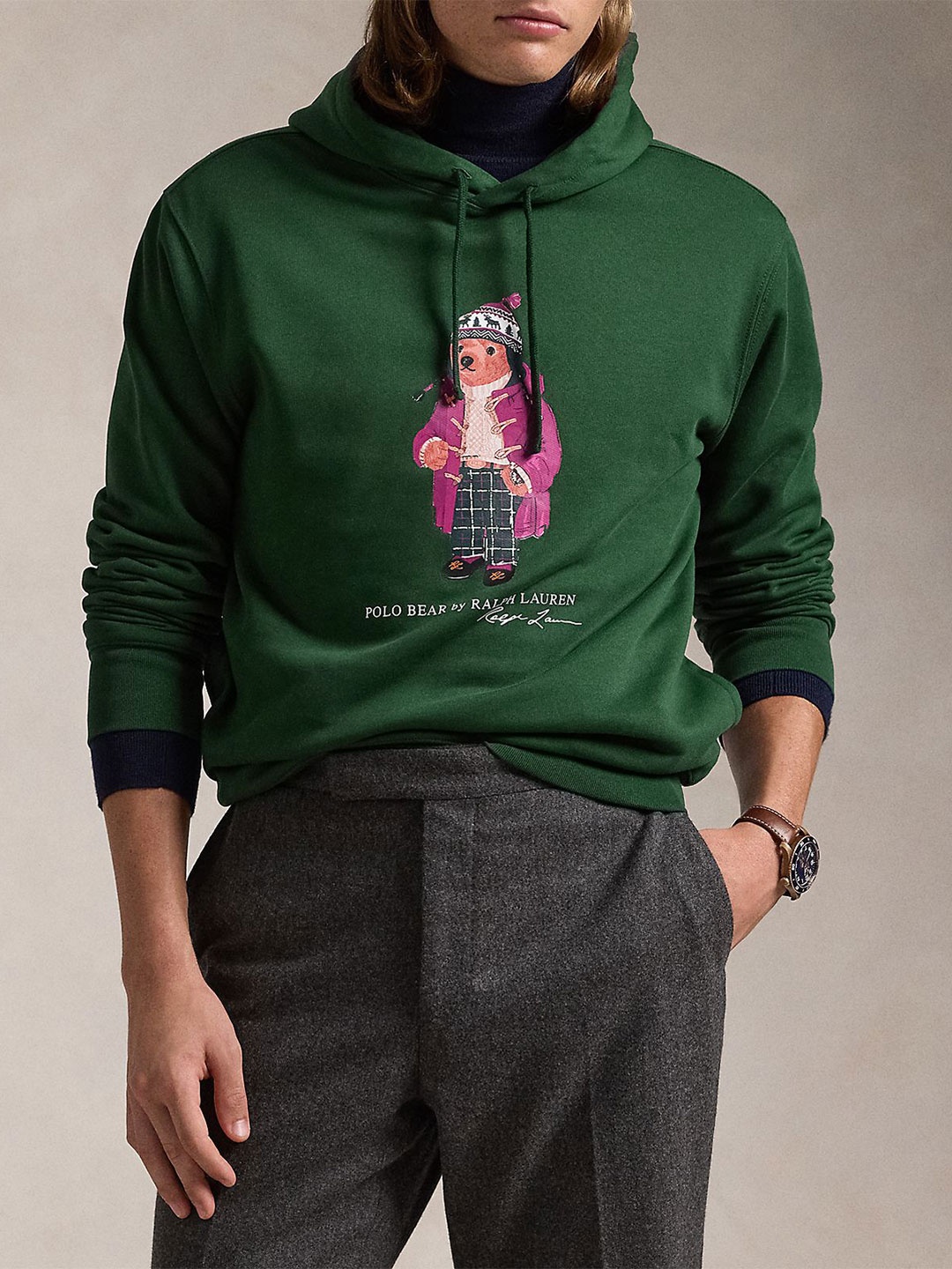 

Polo Ralph Lauren Men Bear Printed Hoodie, Green
