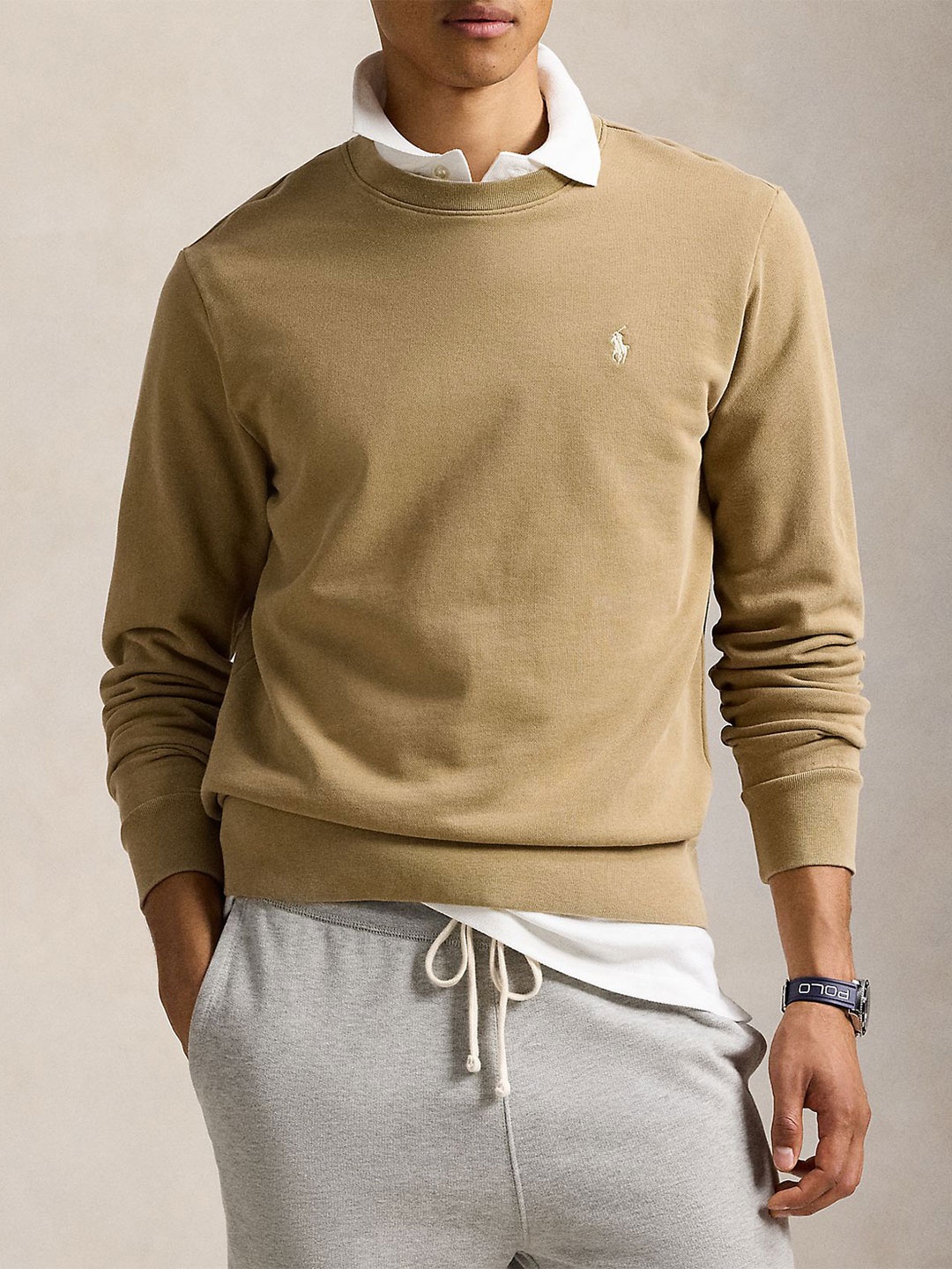 

Polo Ralph Lauren Men Loopback Pullover Cotton Sweatshirt, Beige