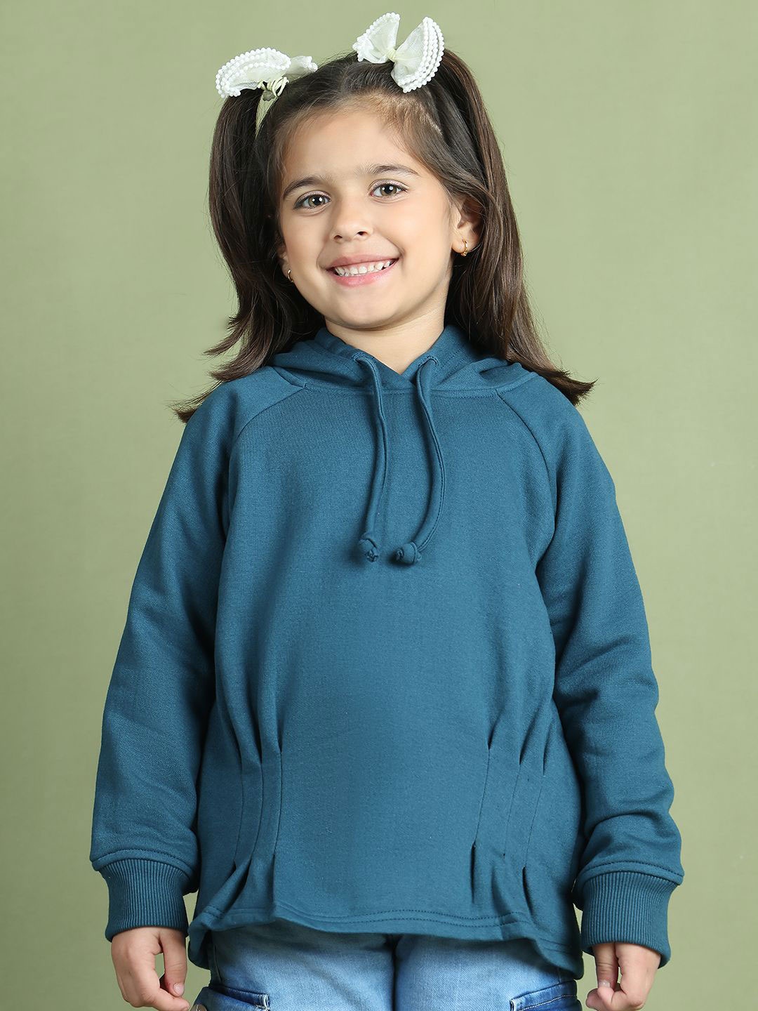 

MINI & MING Girls Hooded Sweatshirt, Teal