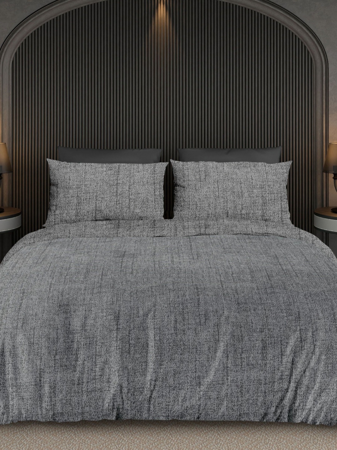 

Ariana Grey 210 TC Cotton King Bedsheet Set 2.70 m x 2.70 m