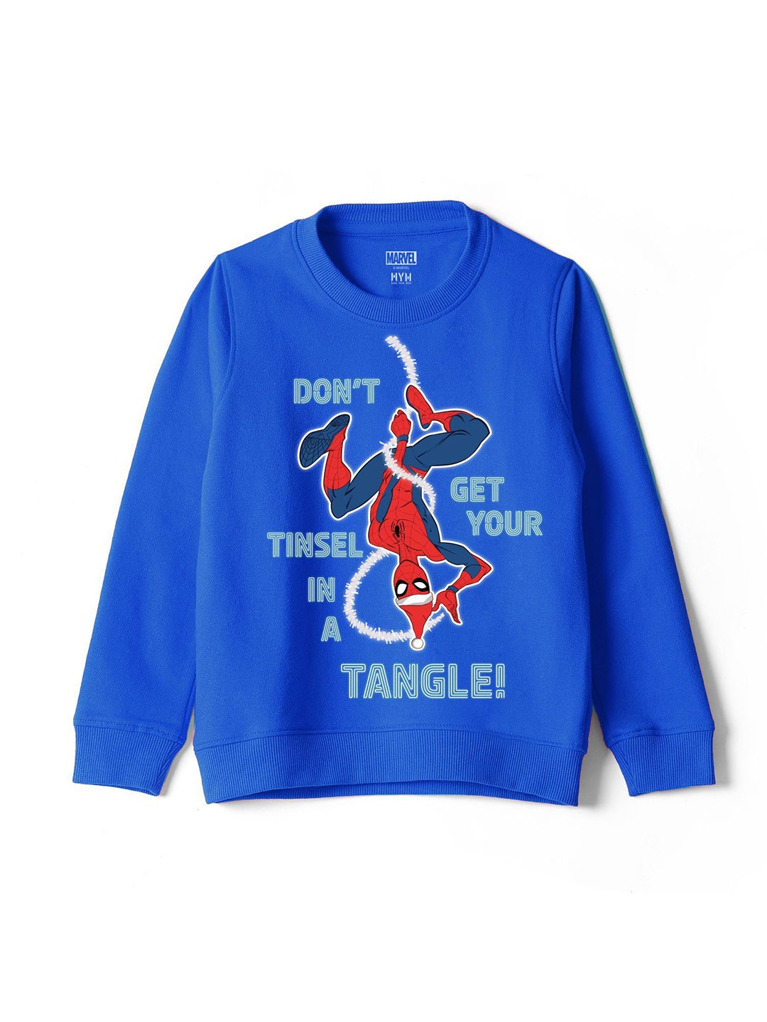 

Wear Your Mind Boys Spider-Man Character Printed Sweatshirt, Blue