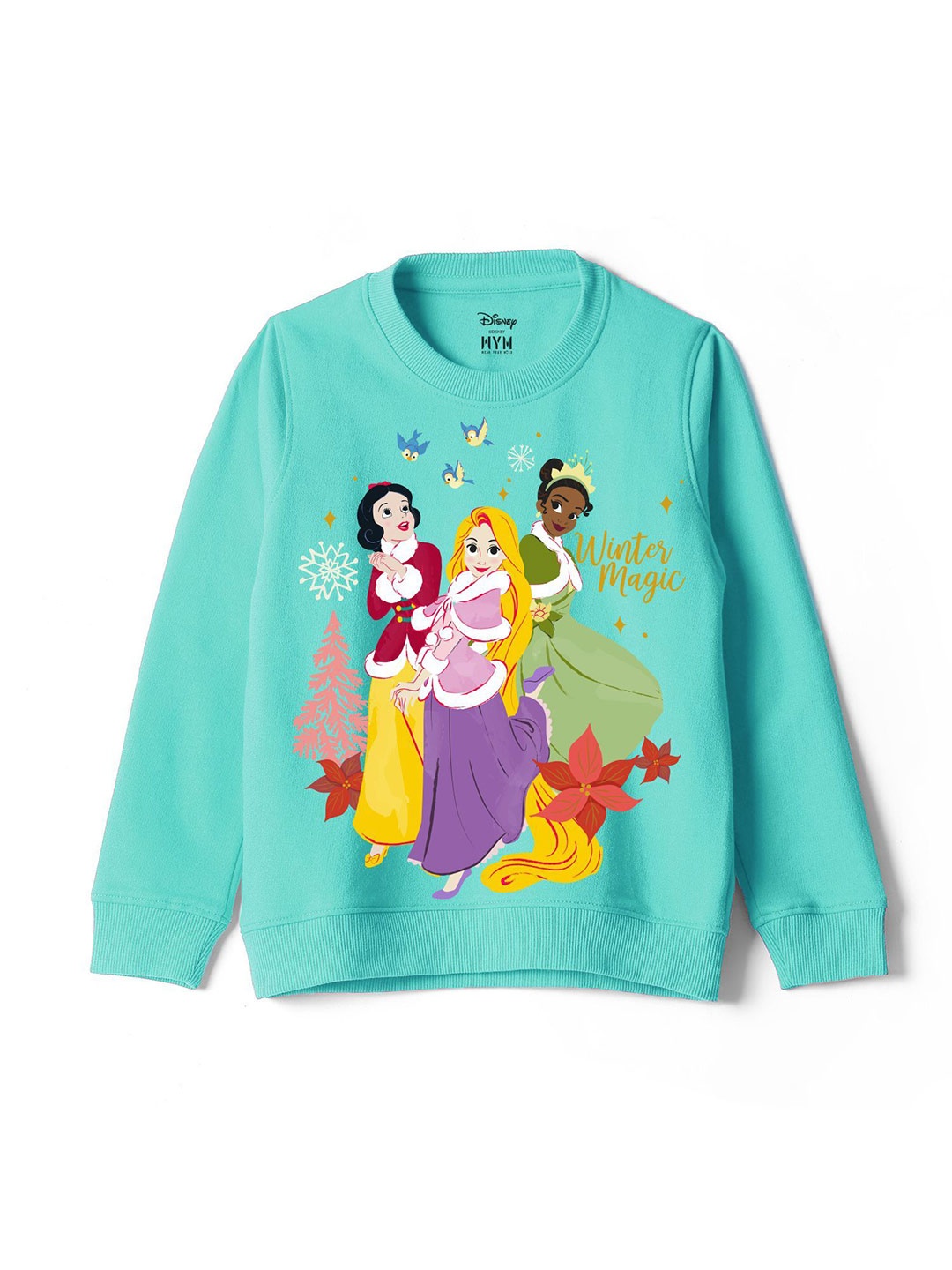 

Wear Your Mind Girls Cotton Printed Sweatshirt, Green