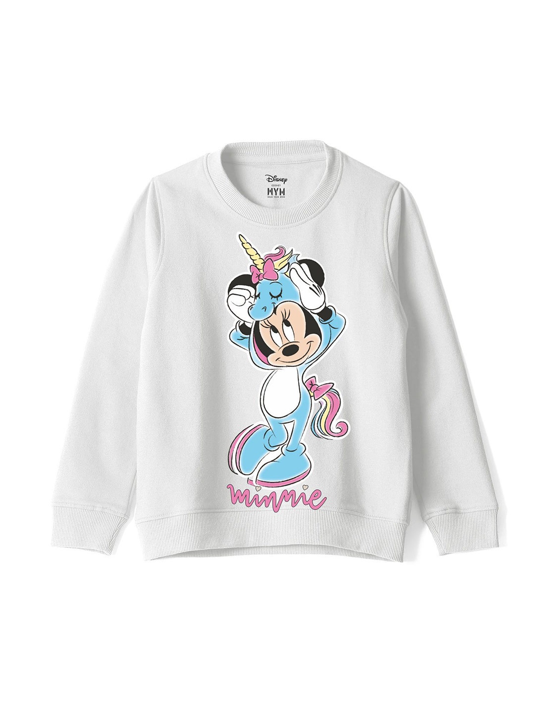 

Wear Your Mind Girls Minnie Character Printed Sweatshirt, White