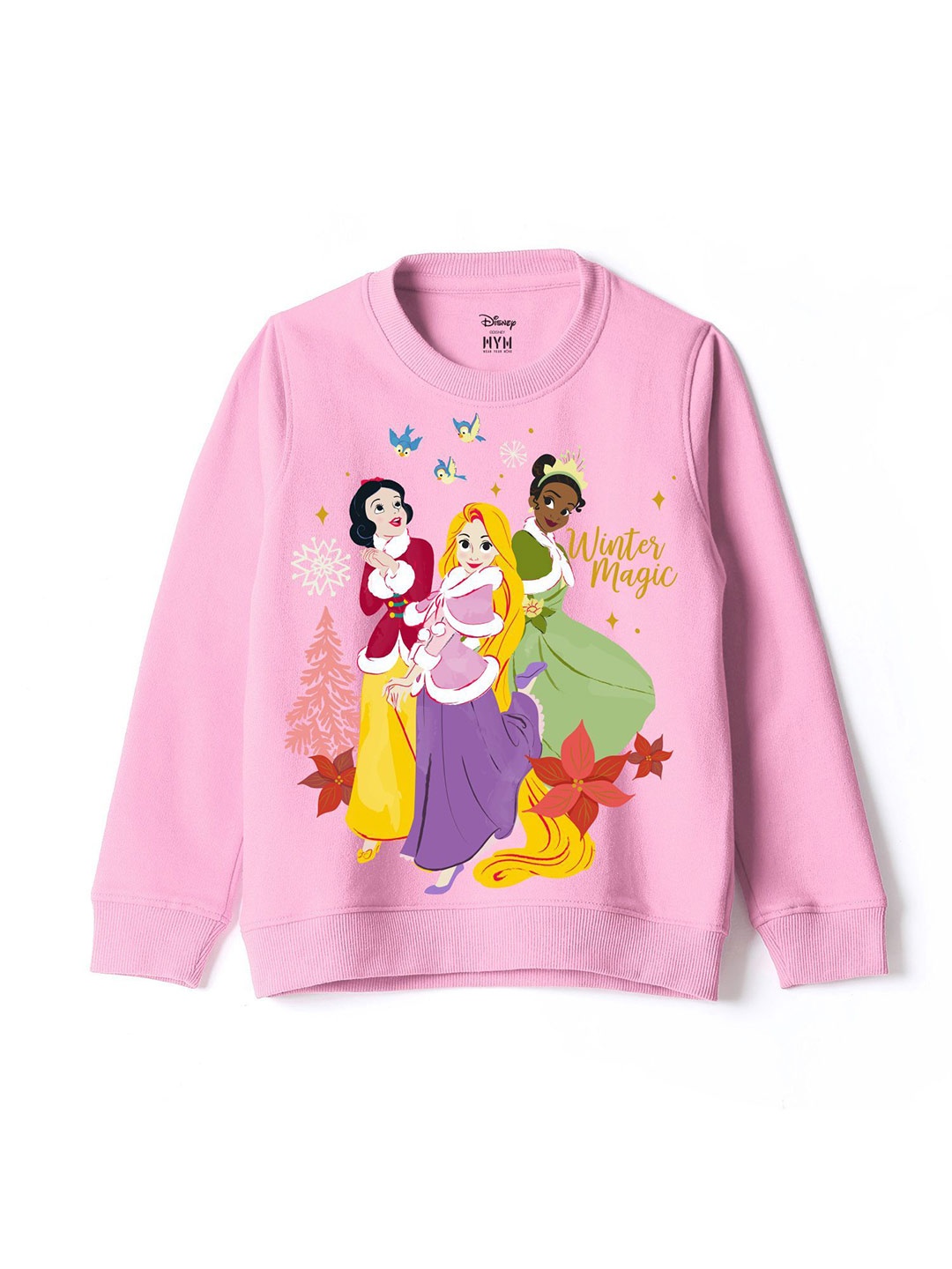 

Wear Your Mind Girls Printed Pullover Sweatshirt, Pink