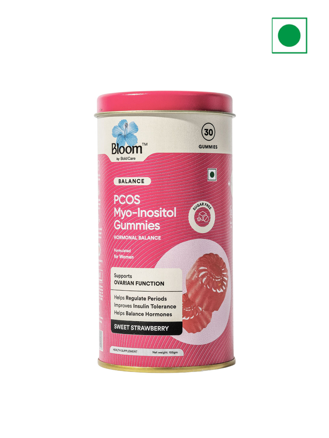 

Bloom Pcos Gummies & Berberine + L-carnitine Supplement - 30 Gummies, Pink