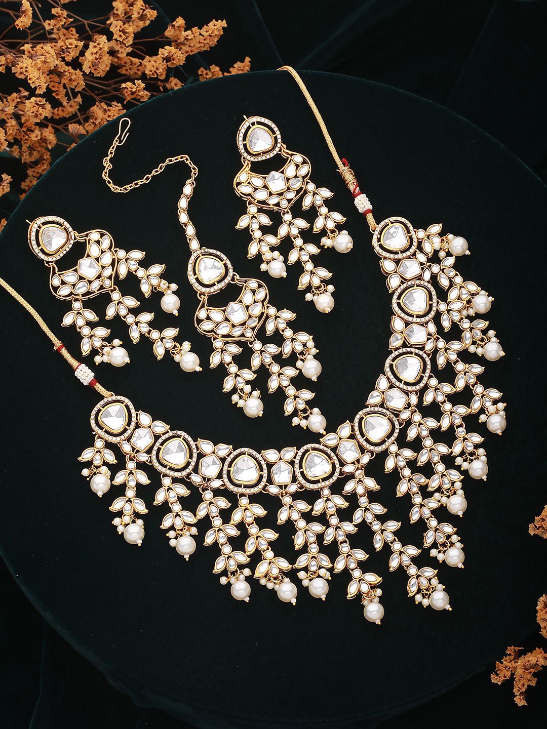 

Jazz and Sizzle Gold-Plated Kundan-Studded Jewellery Set