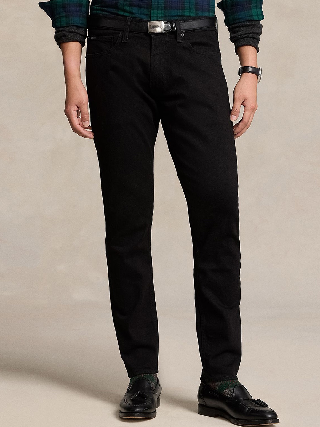 

Polo Ralph Lauren Men Cotton Mid-Rise Slim-Fit Jeans, Black