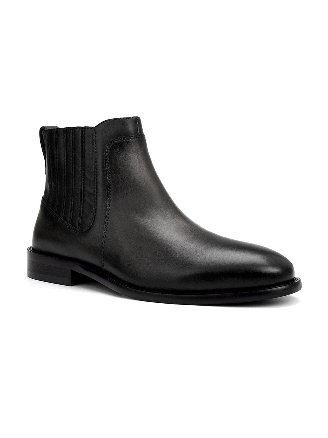 

ROSSO BRUNELLO Men Leather Chelsea Boots, Black