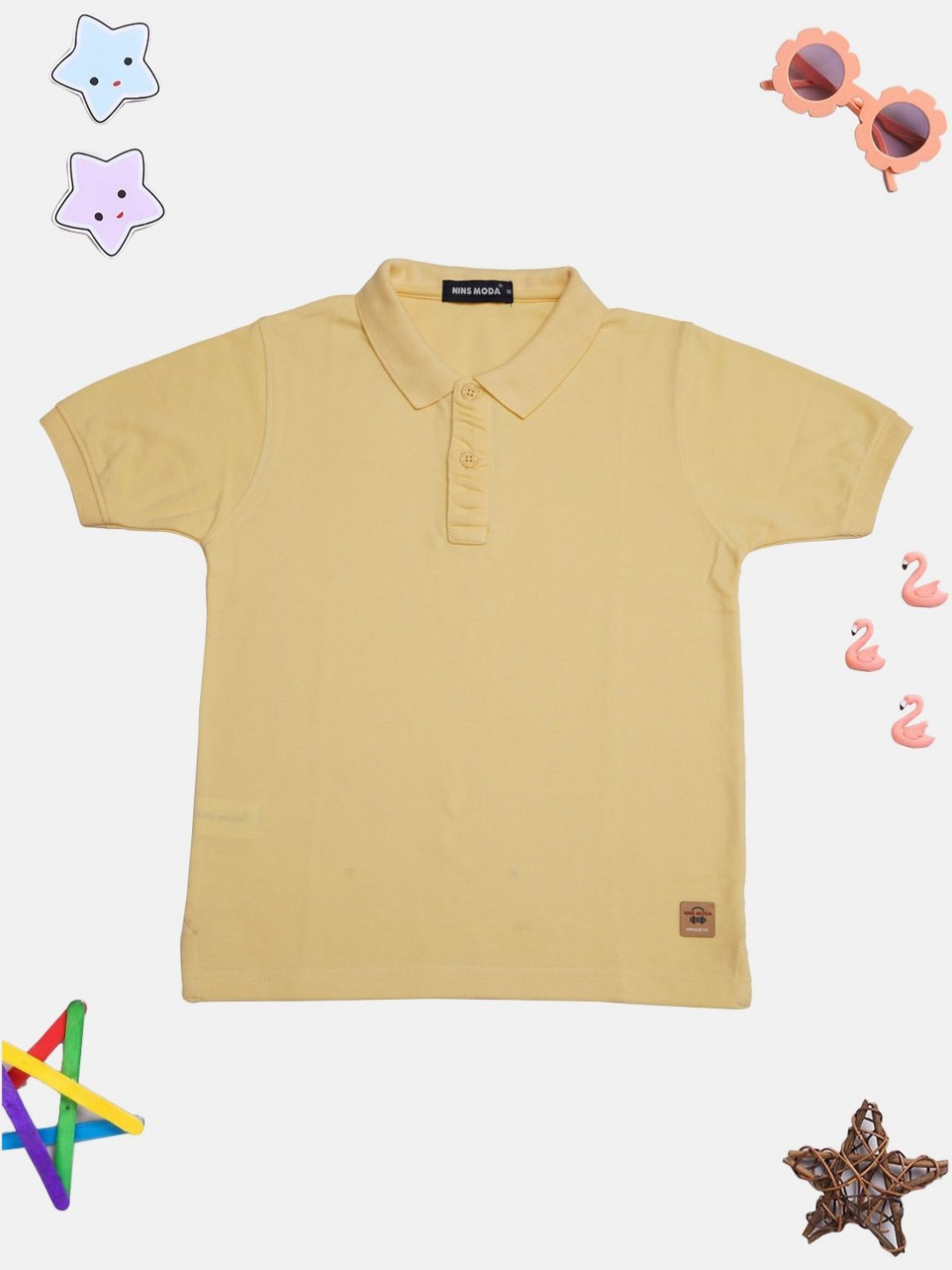 

PAMPOLINA Girls Solid Cotton T-shirt, Khaki