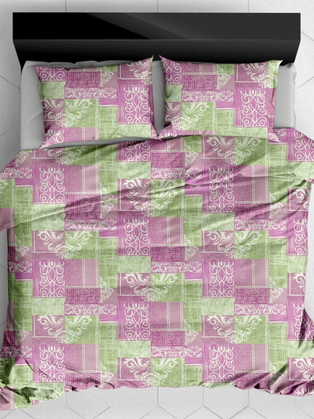 

Ariana Green Ethnic Motifs Printed Cotton 180 TC Single Bedsheet Set 2.25 m x 1.5 m