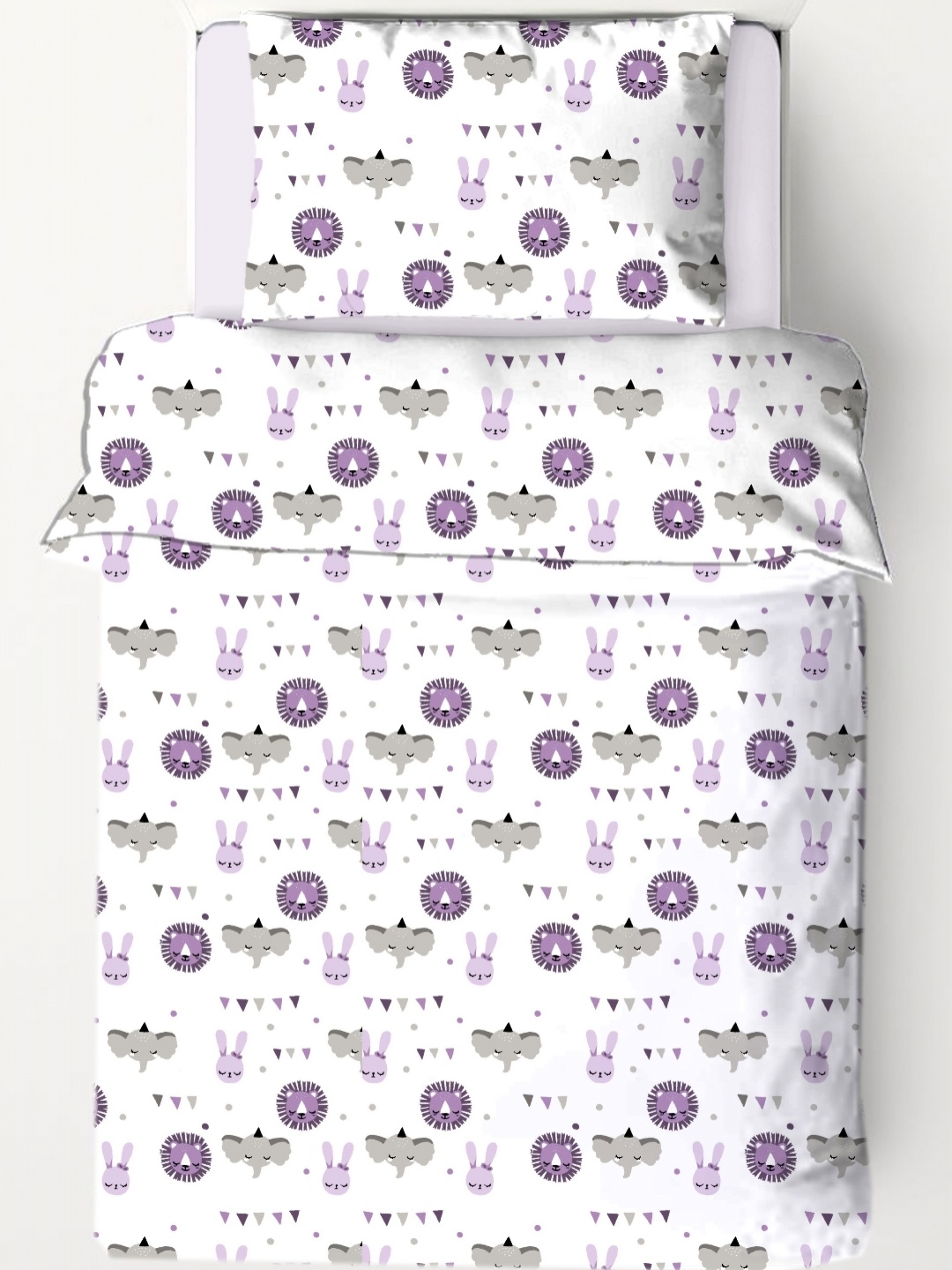 

Ariana Purple & White Printed Cotton 180 TC Single Bedsheet Set 2.25 m x 1.5 m