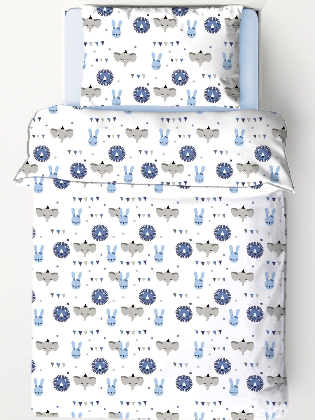 

Ariana Blue Cartoon Characters Printed Cotton 180 TC Single Bedsheet Set 2.25 m x 1.5 m