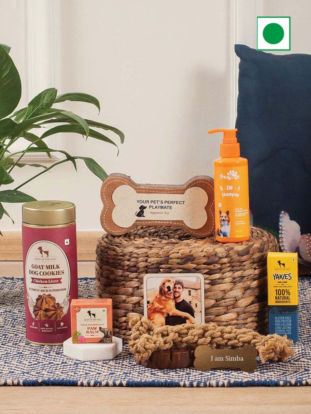 

The Knot Company Set Of 6 Pawsome Hamper For Tails With Bell Assorted Gift Set 1KG & Above, Brown