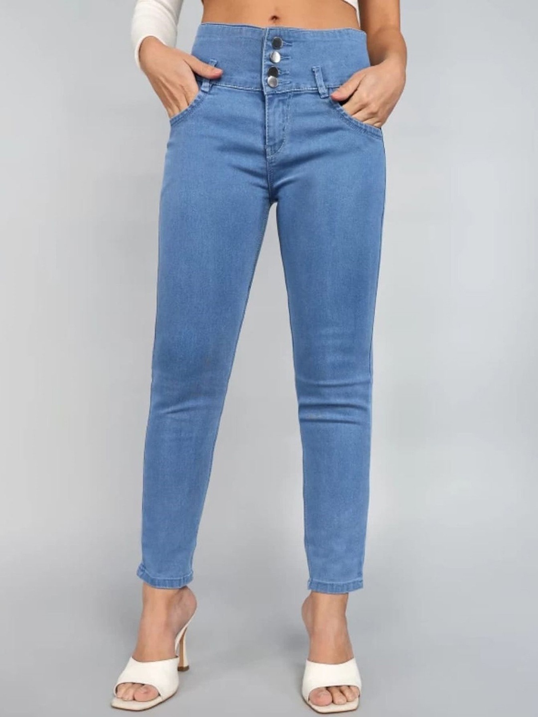 

SHREEALAKHIMPEXRAMSINGH Women Skinny Fit Stretchable Jeans, Blue