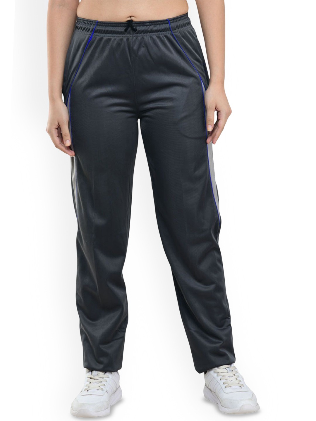 

IndiWeaves Women Mid Rise Track Pants, Black