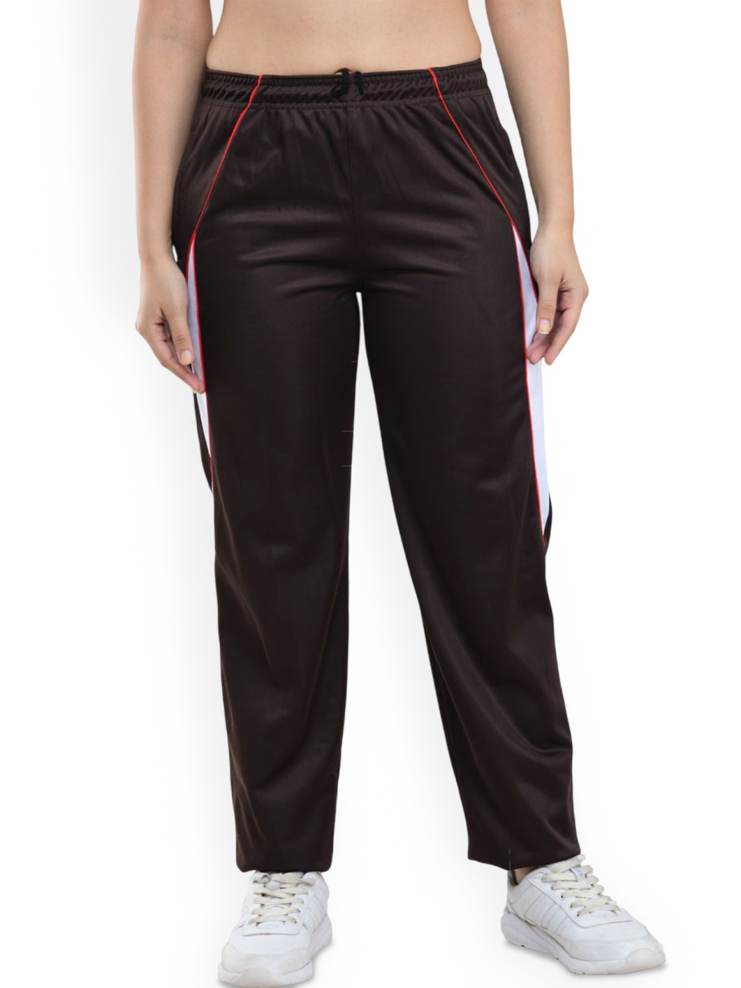 

IndiWeaves Women Regular Fit Mid Rise Track Pants, Brown