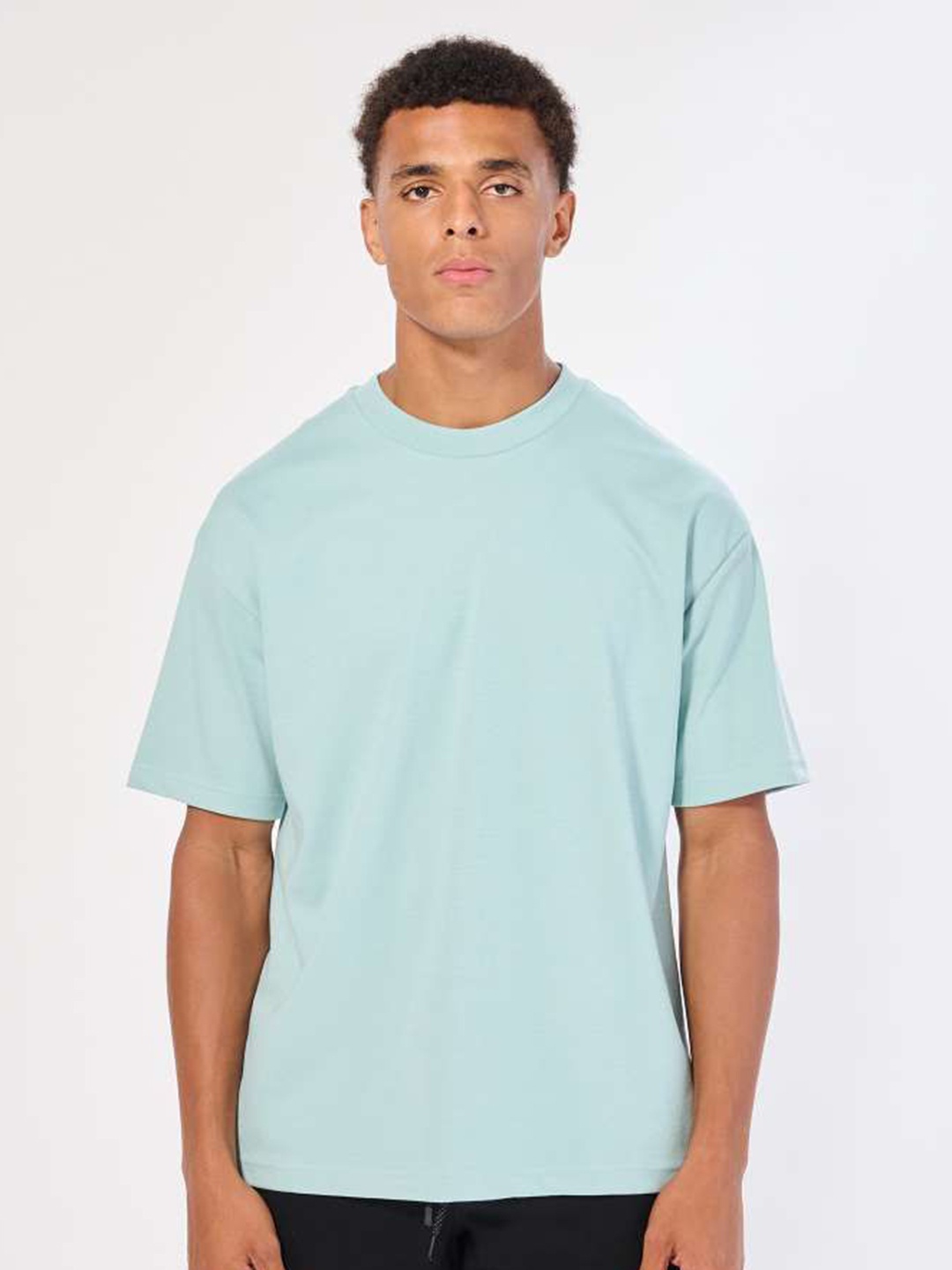 

CELSIUS Men DRI-EASE Moisture Wicking Solid Oversized Casual T-shirt, Sea green