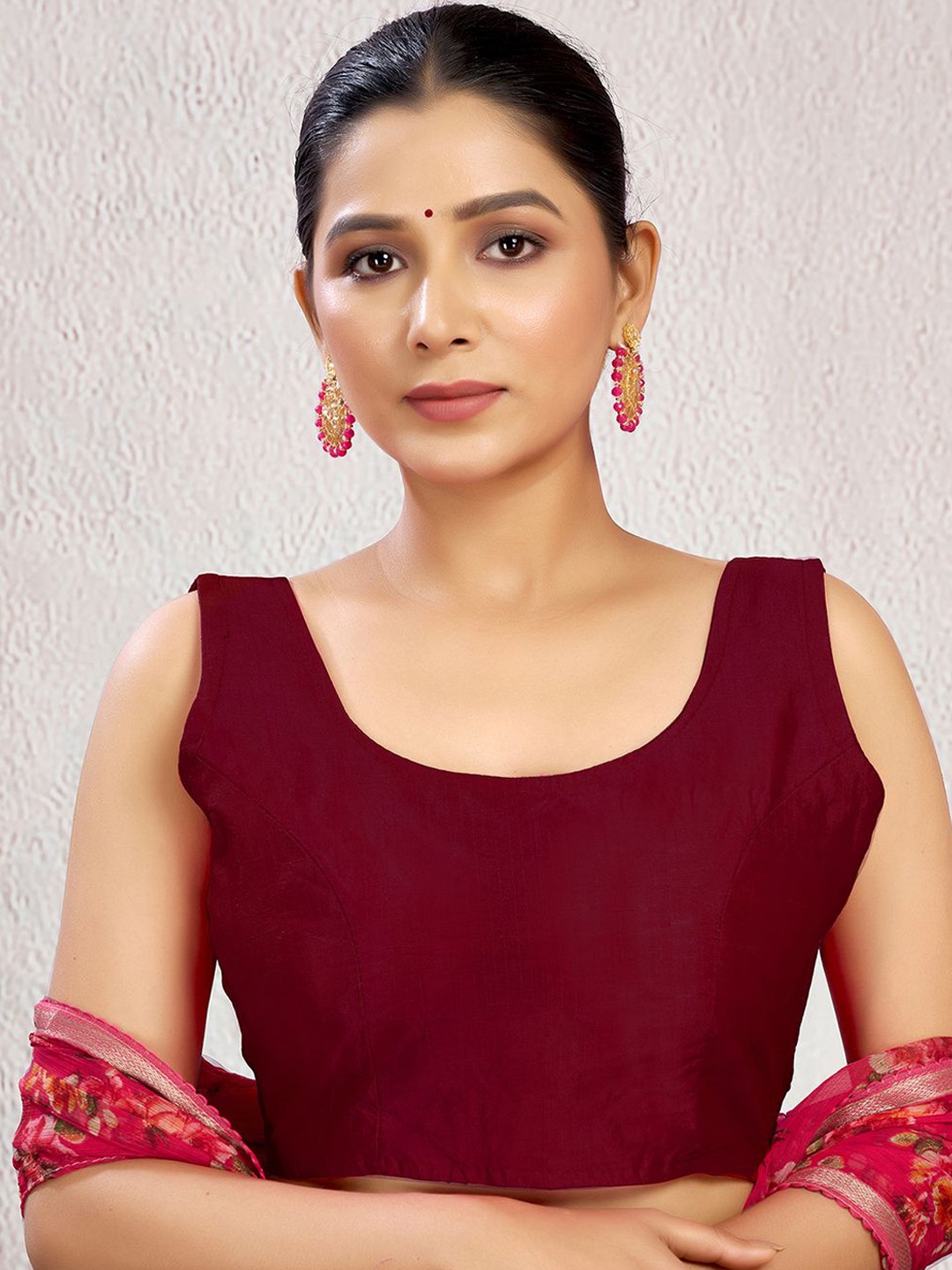 

KALINI Women Saree Blouse, Maroon