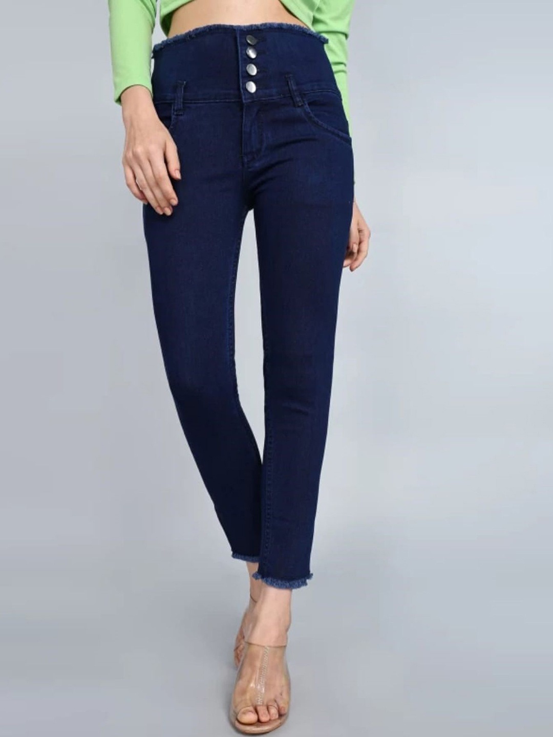 

SHREEALAKHIMPEXRAMSINGH Women Skinny Fit Stretchable Jeans, Navy blue