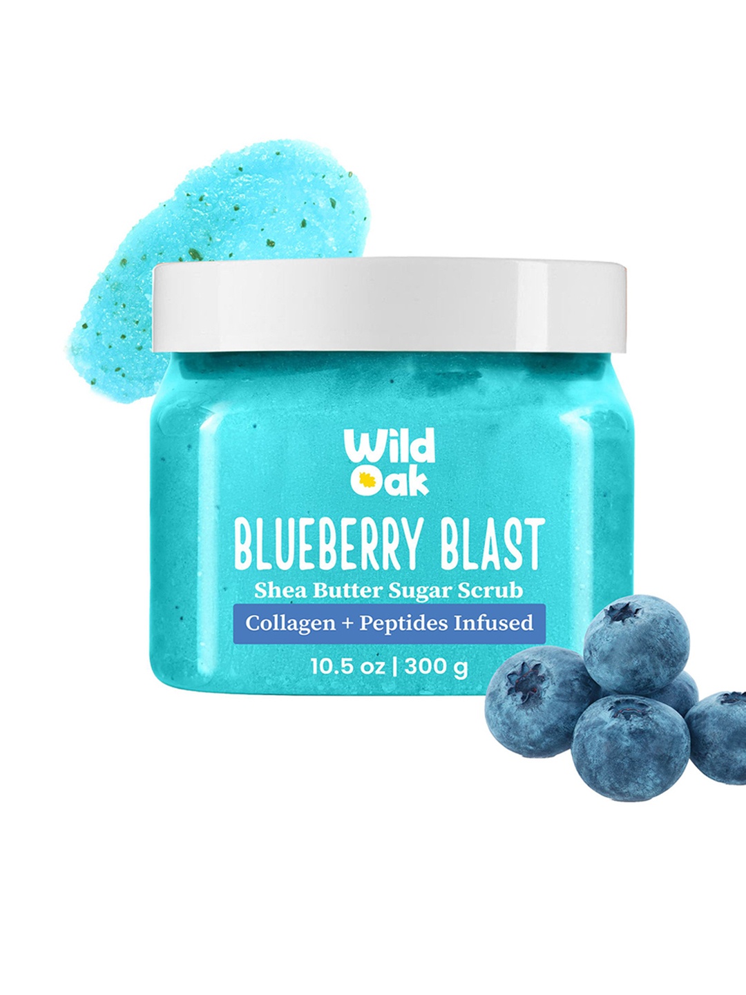 

Wild Oak Blueberry Blast Shea Butter Sugar Body Scrub - 300g, Blue